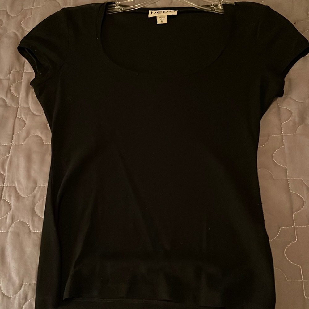 BEBE - SHEER KNIT VINTAGE TOP